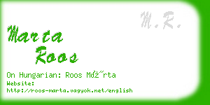 marta roos business card